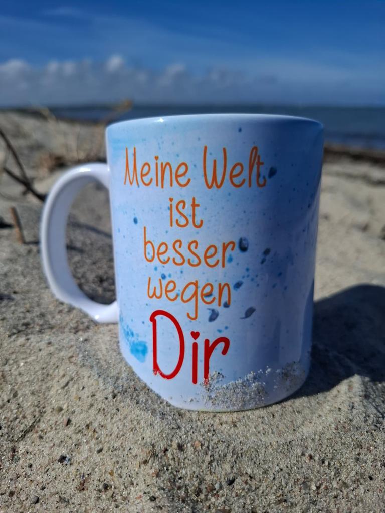 Meine Welt ist besser wegen Dir Tasse – Bild 2